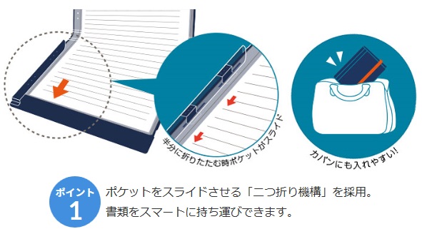 キングジム 二つ折りクリアーファイル＜コンパック＞ A4 10ポケット