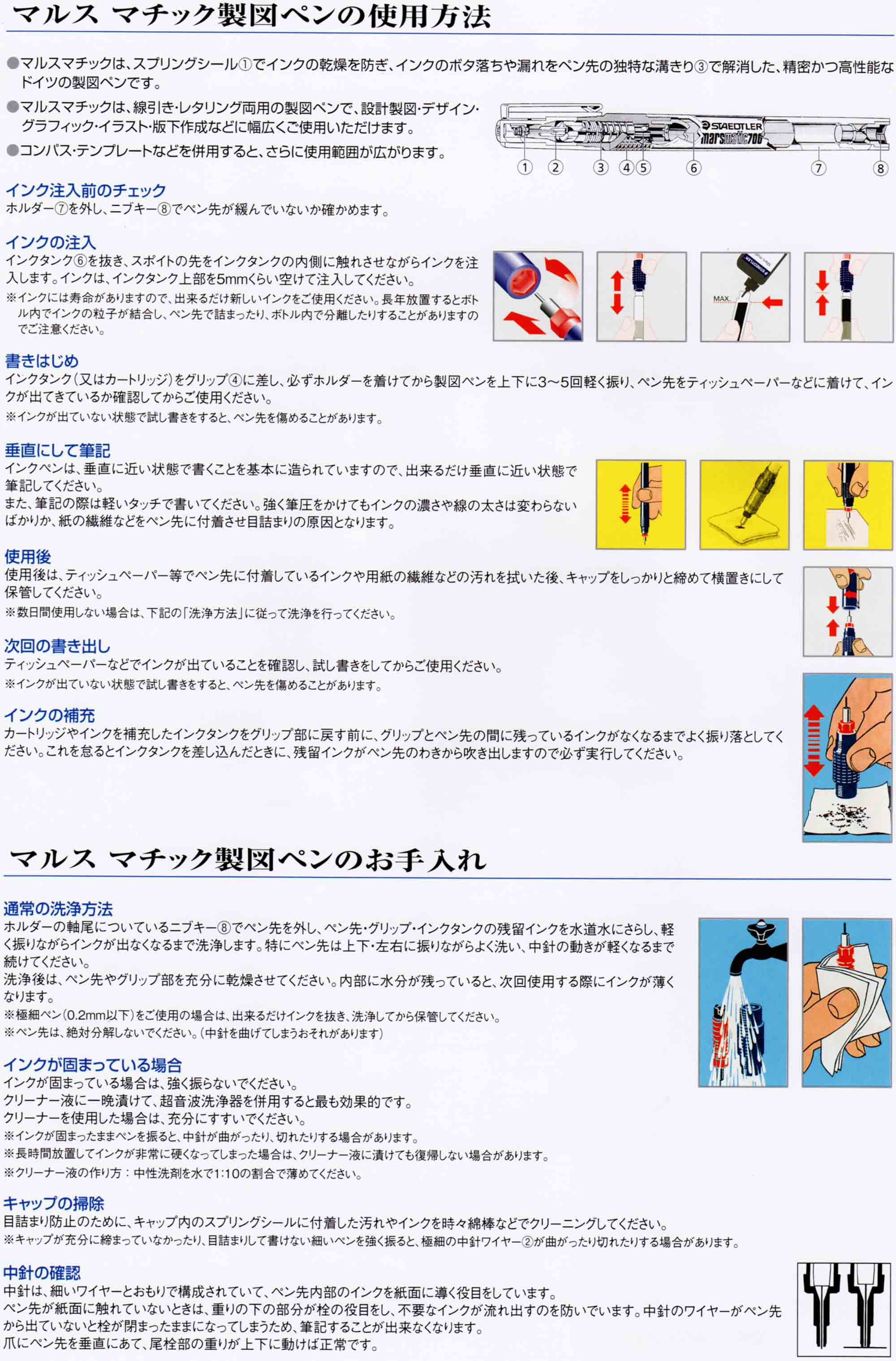 ステッドラー マルス マチック 製図ペン（クロームニッケル鋼 ペン先