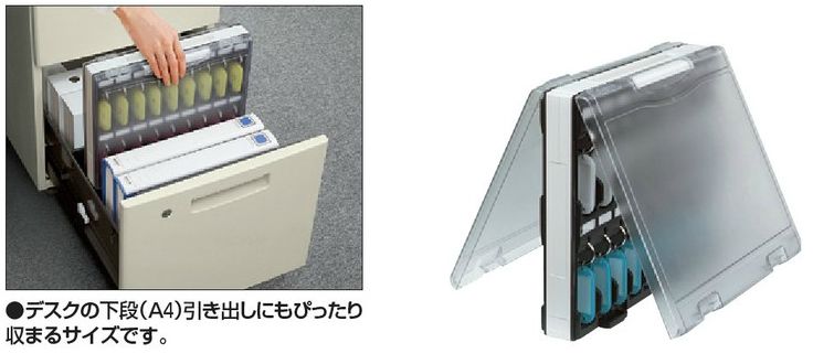 コクヨ キーファイルダブル 鍵36個収容可 透明フタタイプ KFB-DA4T