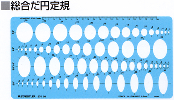 ステッドラー-テンプレート-総合だ円定規-976-09 | 1 | ブング・ステーション
