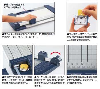 コクヨ-ペーパーカッター-ロータリー式-A3-40枚切り-チタン加工刃-DN-T61 | 2 | ブング・ステーション