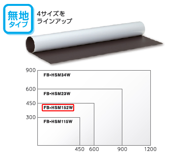 コクヨ-ホワイトボード＜マグボ・マット＞-軽量マグネットシートタイプ--600×450-無地-FB-HSM152W | 2 | ブング・ステーション