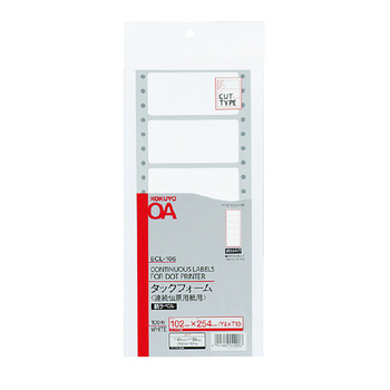 コクヨ-タックフォーム-ラベル寸法-81-3×38-1mm--6片-100枚-ECL-106 | 1 | ブング・ステーション