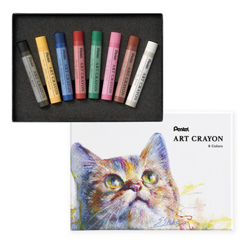 ぺんてる-アートクレヨン＜ART-CRAYON＞-8色セット-PTAC-8 | 1 | ブング・ステーション
