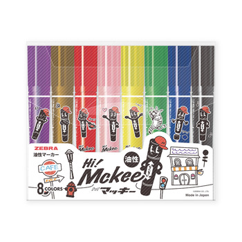 ゼブラ-油性マーカー-ハイマッキー-太・細--Hi！Mckee-8色セット-限定-MC8C-25HM | 1 | ブング・ステーション