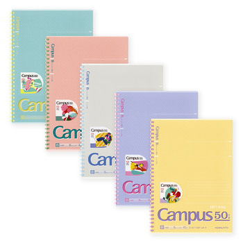 コクヨ-キャンパス-ソフトリングノート-B罫（ドット入り）-6号セミB5-40枚-campus50周年記念-限定-ス-S111BT-L4-M--M／グレー | 1 | ブング・ステーション