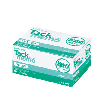 コクヨ-タックメモ-超徳用・付箋タイプ-75x12-5mm-100枚x40本入-イエロー-メ-3004N | 1 | ブング・ステーション