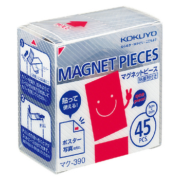 コクヨ-マグネットピース-20×30mm-プレカットタイプ-片面接着剤付-45片入り-マク-390 | 1 | ブング・ステーション