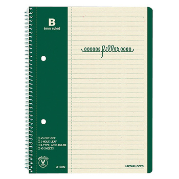 コクヨ-フィラーノート-3号40枚-B罫マージン罫-A5--10冊セット--ス-5BN | 1 | ブング・ステーション