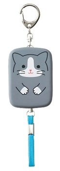 LIHITLAB--防犯ブザー＜SMART-FIT-PuniLabo＞-どうぶつコレクション-A-7718-4-ハチワレネコ | 1 | ブング・ステーション