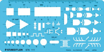 ステッドラー-テンプレート-論理回路定規（抵抗＝□）-976-111 | 1 | ブング・ステーション