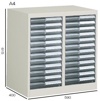 コクヨ-書類整理庫-A4縦型-2列浅型12段-W590H615-S-A112F1N | 1 | ブング・ステーション
