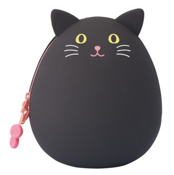 LIHITLAB--エッグポーチ-BIGサイズ-＜SMART-FIT-PuniLabo＞-どうぶつコレクション-A-7783-3-クロネコ | 1 | ブング・ステーション