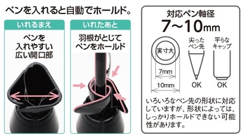 LIHITLAB--自動でホールドするペンスタンド-A-240-5-黄 | 2 | ブング・ステーション