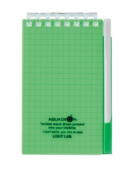 LIHITLAB--ツイストノート-with-ペン-方眼罫-メモサイズ-40枚-N-1662-6-黄緑 | 1 | ブング・ステーション