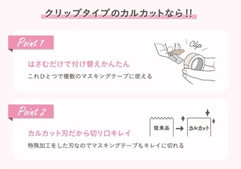 コクヨ-テープカッター＜カルカット＞-限定柄-クリップタイプ-マスキングテープ用-20～25mm幅用-梨の香りに誘われて-T-SM401L2-3 | 3 | ブング・ステーション