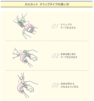コクヨ-テープカッター＜カルカット＞-限定柄-クリップタイプ-マスキングテープ用-20～25mm幅用-梨の香りに誘われて-T-SM401L2-3 | 4 | ブング・ステーション