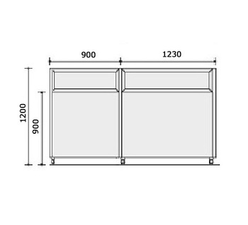 コクヨ-パネルスクリーン-Sシリーズ-上面ガラスパネル-2連-W-900-1230-H1200-ホワイトブルー-SN-SG122HSNT1 | 4 | ブング・ステーション