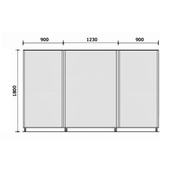 コクヨ-パネルスクリーン-Sシリーズ-全面パネル-3連-W-900-1230-900-H1800-ホワイトグレー-SN-SP183HSNE1 | 4 | ブング・ステーション