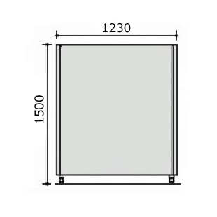 コクヨ-パネルスクリーン-PU-αシリーズ-全面クロス-1連-W1230H1500-HSNE1-ホワイトグレー-SN-PXP151SAWHSNE1 | 4 | ブング・ステーション