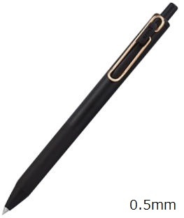三菱鉛筆-ゲルインクボールペン-0-5mm-ユニボール-ワン-＜uni-ball-ONE＞-ローズゴールドクリップ-限定軸-黒軸-UMNS05BK-J24 | 1 | ブング・ステーション
