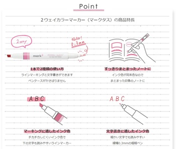 コクヨ-２ウェイカラーマーカー-mark-＜マークタス＞-カラータイプ-5本セット-PM-MT200-5S | 3 | ブング・ステーション