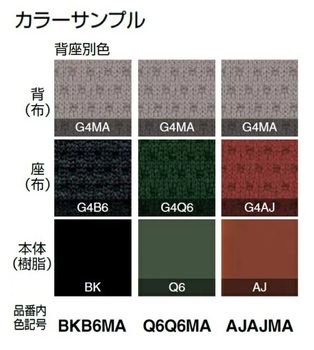 コクヨ-オフィスチェア-ingLIFE（イングライフ）背クッションタイプ-4本脚タイプ-ブラック樹脂脚-肘なし-布張地（背座別色）-BKB6MA-グレー×ブラック-C05-B10CCL--BKB6MA1 | 4 | ブング・ステーション