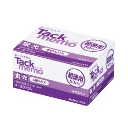 コクヨ-タックメモ-超徳用・蛍光色タイプ-52x14-5mm100枚x50本-4色-メ-3315N | 1 | ブング・ステーション