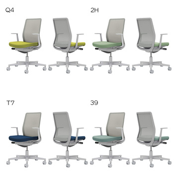 コクヨ-オフィスチェア-Monet＜モネット＞-背メッシュ-座色選択-背色グレー-L型肘-ランバーサポートなし-グレー脚-Q6-ディープグリーン-C03-G110--GQ6E2X1 | 5 | ブング・ステーション