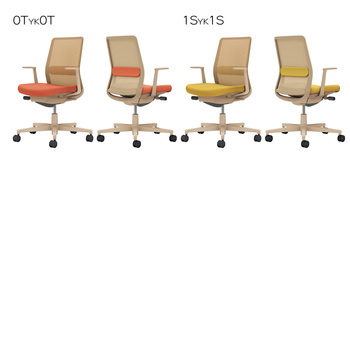 コクヨ-オフィスチェア-Monet＜モネット＞-背メッシュ-座色選択-背色ベージュ-L型肘-ランバーサポート付き-ベージュ脚-T7YKT7-ネイビー-C03-Z112--ZT7YKT71 | 7 | ブング・ステーション