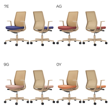 コクヨ-オフィスチェア-Monet＜モネット＞-背メッシュ-座色選択-背色ベージュ-L型肘-ランバーサポートなし-ベージュ脚-2H-パウダーミント-C03-Z110--Z2HYKX1 | 6 | ブング・ステーション