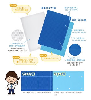 レイメイ藤井-STUDY-MATE-魔法のザラザラ下じき-先生おすすめ-A4-0-3mmドット-小学生低学年-中学生向け-U752V | 4 | ブング・ステーション