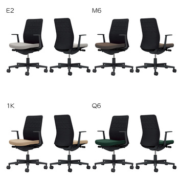 コクヨ-オフィスチェア-Monet＜モネット＞-背クッションタイプ-座色選択-背色ブラック-L型肘-ランバーサポートなし-ブラック脚-9G-アッシュピンク-C03-B210--B9GB6X1 | 4 | ブング・ステーション