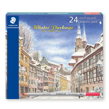 ステッドラー-アクェレル水彩色鉛筆＜ウインターパッケージ＞-24色セット--karat-aquarell-winter-package--125M24W22 | 1 | ブング・ステーション