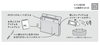 コクヨ-ツールペンケース-ピープ＜Piiip＞-A5フラットタイプ-ピンクテラコッタ-F-VBF243-6 | 3 | ブング・ステーション