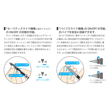 プラチナ万年筆-シャープペンシル-0-5mm-プロユース＜PRO-USE＞241-MSDD-2500B-56--56／ブルー | 3 | ブング・ステーション