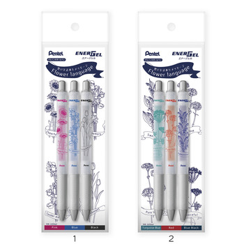ぺんてる-ゲルインキボールペン-エナージェル-Flower-language-0-5mm-3本セット-限定-BLN75TL-3STL1-1／Flower-language1 | 1 | ブング・ステーション