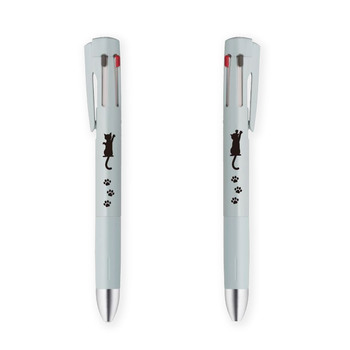 ゼブラ-4色ボールペン-シャープペン-多機能-0-5mm-0-5mm-ブレン-4-S＜BLEN-4-S＞-のんびり猫柄-限定-B4SAS88-POB-N41--POB／パウダーブルー | 1 | ブング・ステーション