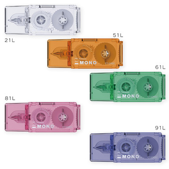 トンボ鉛筆-修正テープ-モノポケット-25年限定-スケルトンカラー-CT-CM5C21L-21L／クリア | 2 | ブング・ステーション