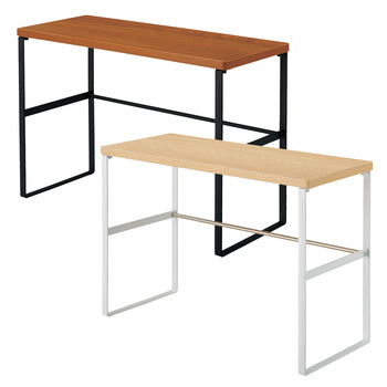 LIHITLAB--机上台-幅500mm-トールタイプ-MDF-スリム-A-8006-9--9／ブラウン | 2 | ブング・ステーション