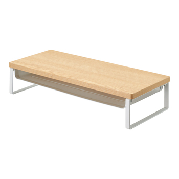LIHITLAB--机上台-幅500mm-棚付-MDF-スリム-A-8012-35--35／ナチュラル | 1 | ブング・ステーション