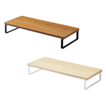 LIHITLAB--机上台-幅500mm-ロータイプ-MDF-スリム-A-8002-35--35／ナチュラル | 2 | ブング・ステーション