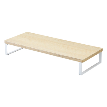 LIHITLAB--机上台-幅500mm-ロータイプ-MDF-スリム-A-8002-35--35／ナチュラル | 1 | ブング・ステーション