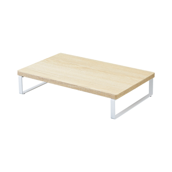 LIHITLAB--机上台-幅390mm-ロータイプ-MDF-コンパクト-A-8003-35--35／ナチュラル | 1 | ブング・ステーション