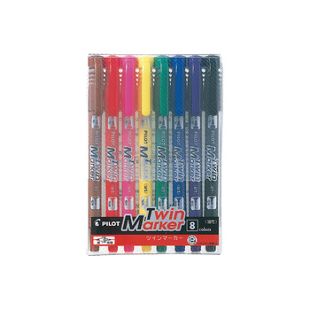 パイロット-油性マーカー-コイピタインキ-ツインマーカー-8色セット-極細0-4mm-細字0-5mm-MEF-96EU-8C | 1 | ブング・ステーション