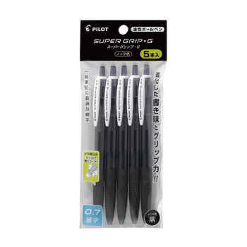 パイロット-油性ボールペン-スーパーグリップG-ノック式-5本セット-細字0-7mm-PBSGK-50F-5BB | 1 | ブング・ステーション