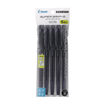 パイロット-油性ボールペン-スーパーグリップG-キャップ式-5本セット-細字0-7mm-PBSGC-50F-5BB | 1 | ブング・ステーション