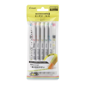 パイロット-蛍光ペン-キレーナ-ベーシックカラー-5色セット-細字0-5mm-太字3-3mm-SKIW-1-5C1 | 1 | ブング・ステーション