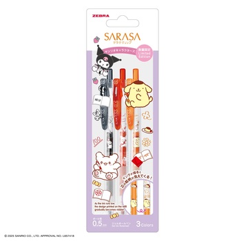 ゼブラ-ジェルボールペン-サラサクリップ-サンリオキャラクターズ-0-5mm-3色セットA-限定-JJ29-SR1-3CA | 1 | ブング・ステーション