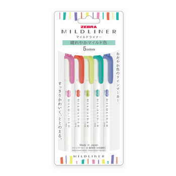 ゼブラ-ラインマーカー-マイルドライナー-太・細両用-水性顔料-晴れやかマイルド色-5色セット-WKT7-5C-HC-N | 1 | ブング・ステーション